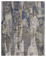 Takara Modern Abstract, Blue/Gray/Tan, 12'x15' Area Rug
