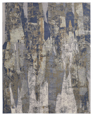 Takara Modern Abstract, Blue/Gray/Tan, 12'x15' Area Rug