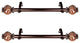 Polychrome 1" Diameter Side Curtain Rod 12-20" Long, Set of 2, Bronze