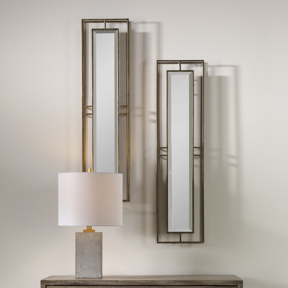 Uttermost Rutledge Gold Mirrors Set of 2 07082