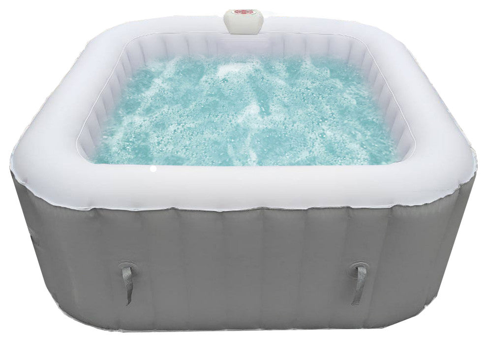 Square 4 person 160 gallon White inside and Grey outside