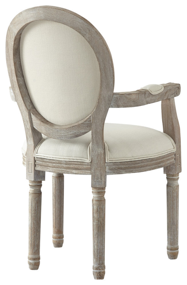 Rustic Manor Brookelyn Dining Chair, Upholstered, Linen, Cream White