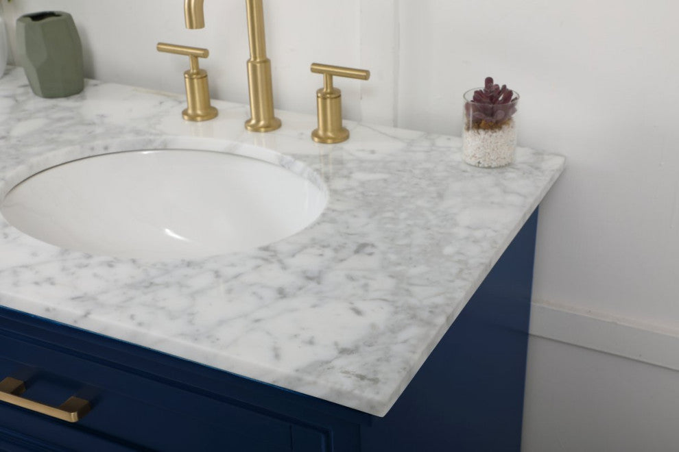 Home Living 72" Double Bathroom Vanity, Blue