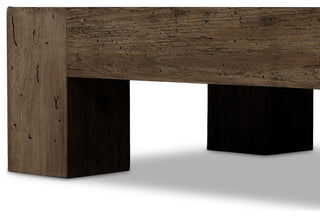 Abaso Rectangular Coffee Table Ebony Rustic Wormwood Oak