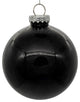 Clear Ornament With Glitter Interior , Black, 3"