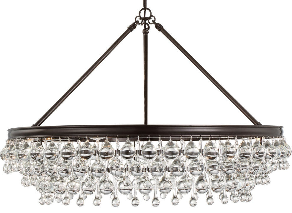 Crystorama Lighting Group 275 Calypso 6 Light 30"W Crystal - Vibrant Bronze