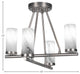 Trinity 4 Light Semi-Flush Shown, Graphite Finish With 2.5" Onyx Swirl