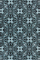 Stella Contemporary Area Rug, Blue and Black, 8''x10''