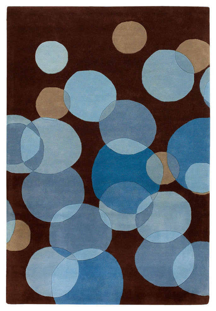 Avalisa Contemporary Area Rug, Blue, 5'x7'6"