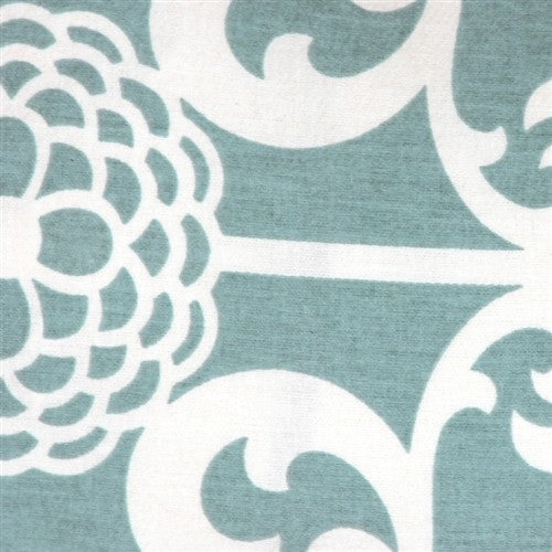 Pillow Decor - Waverly Fun Floret Throw Pillow, Light Blue, 12" X 20"