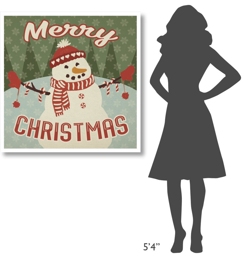 "Retro Christmas VII Merry Christmas" Paper Print by Janelle Penner, 38"x38"