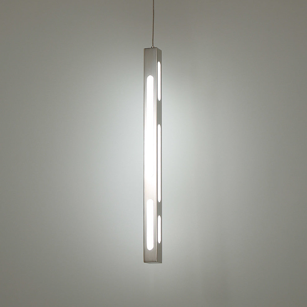 Flute 18" LED Pendant 3000K, Polished Nickel