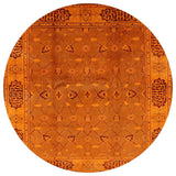 Ahgly Company Indoor Round Mid-Century Modern Area Rugs, 4' Round