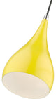 Amador 1 Light Shiny Yellow With Polished Chrome Accents Mini Pendant