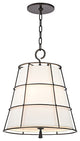 Savona, Three Light 18" Pendant, Old Bronze Finish, Linen Shade