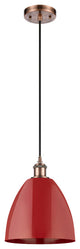 Innovations 516-1P-AC-MBD-9-RD-LED 1 Light Pendant, Antique Copper