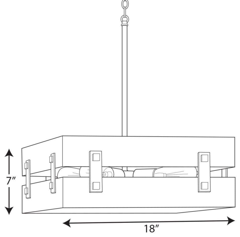 Hemsworth Collection Black 4-Light Pendant