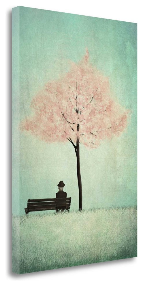 "The Cherry Tree - Spring" By Majali, Giclee Print on Gallery Wrap Canvas