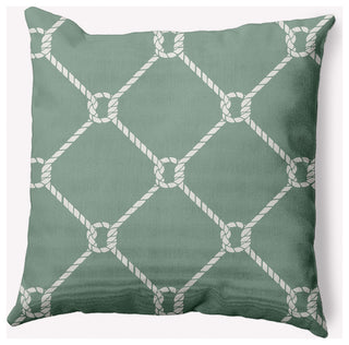 18x18" Ahoy! Nautical Decorative Indoor Pillow, Sage