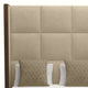 Nativa Interiors Irenne Square Tufted Bed, Flax, Queen, High 87"