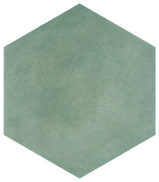 Matter Hex Green Porcelain Floor and Wall Tile