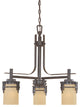 Mission Ridge 3-Light Down Chandelier, Warm Mahogany
