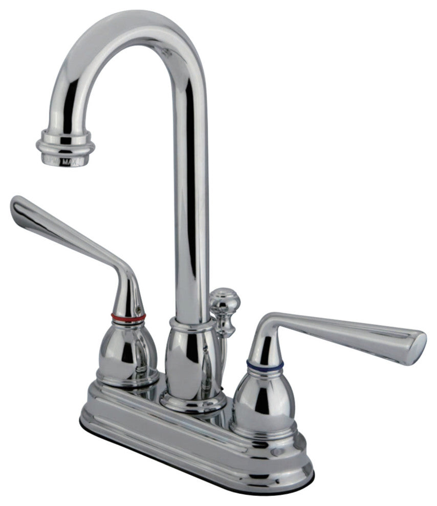 Kingston Brass 4" Centerset Bathroom Faucet, Polished Chrome