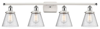 Innovations 916-4W-WPC-G64 4-Light Bath Vanity Light, White, Polished Chrome