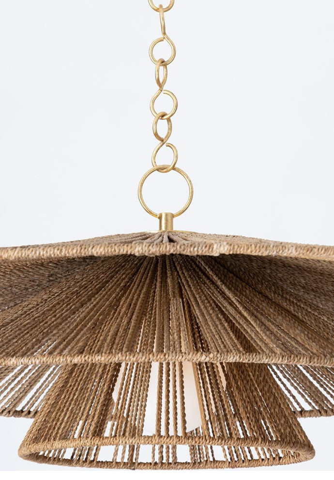 Levan Pendant, Vintage Gold Leaf