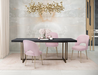 Swell Velvet Chair, Blush