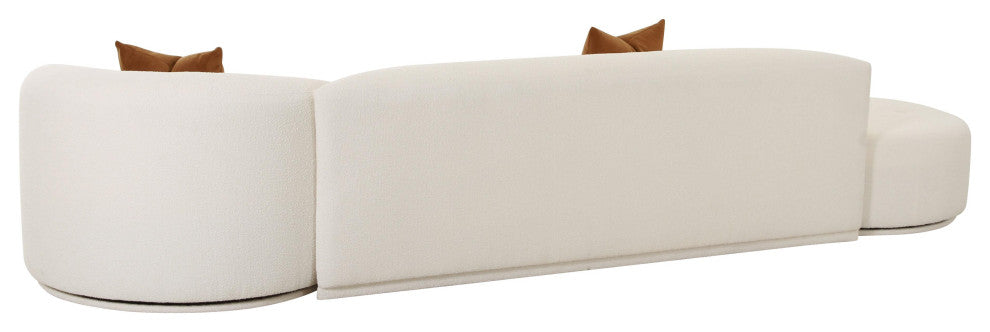 Fickle Cream Boucle 3-Piece Chaise Modular Sofa