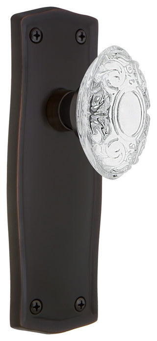 Prairie Plate Double Dummy Crystal Victorian Knob, Timeless Bronze, PRACVI