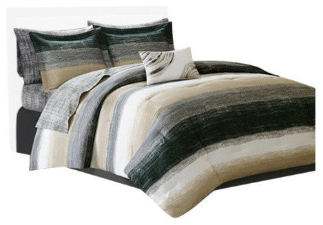 Madison Park Microfiber Printed 7-Piece Comforter Set, Queen