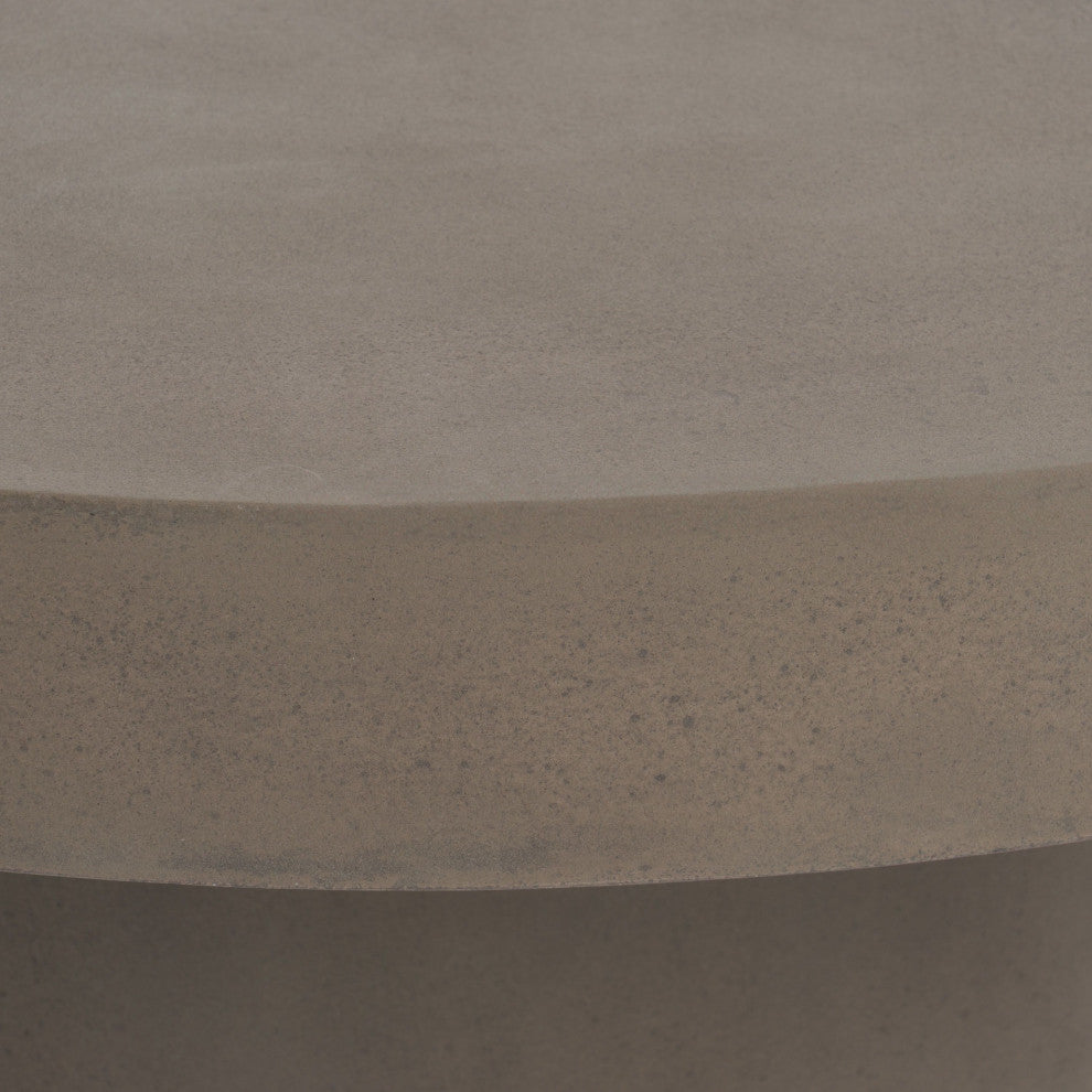 Modrest Morley Modern Round Concrete Coffee Table