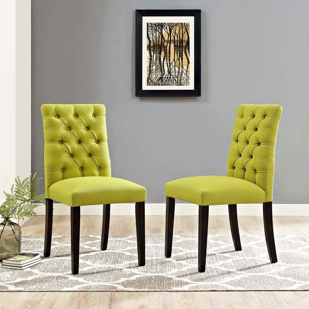 Duchess Dining Chair Fabric Set of 2, Wheatgrass