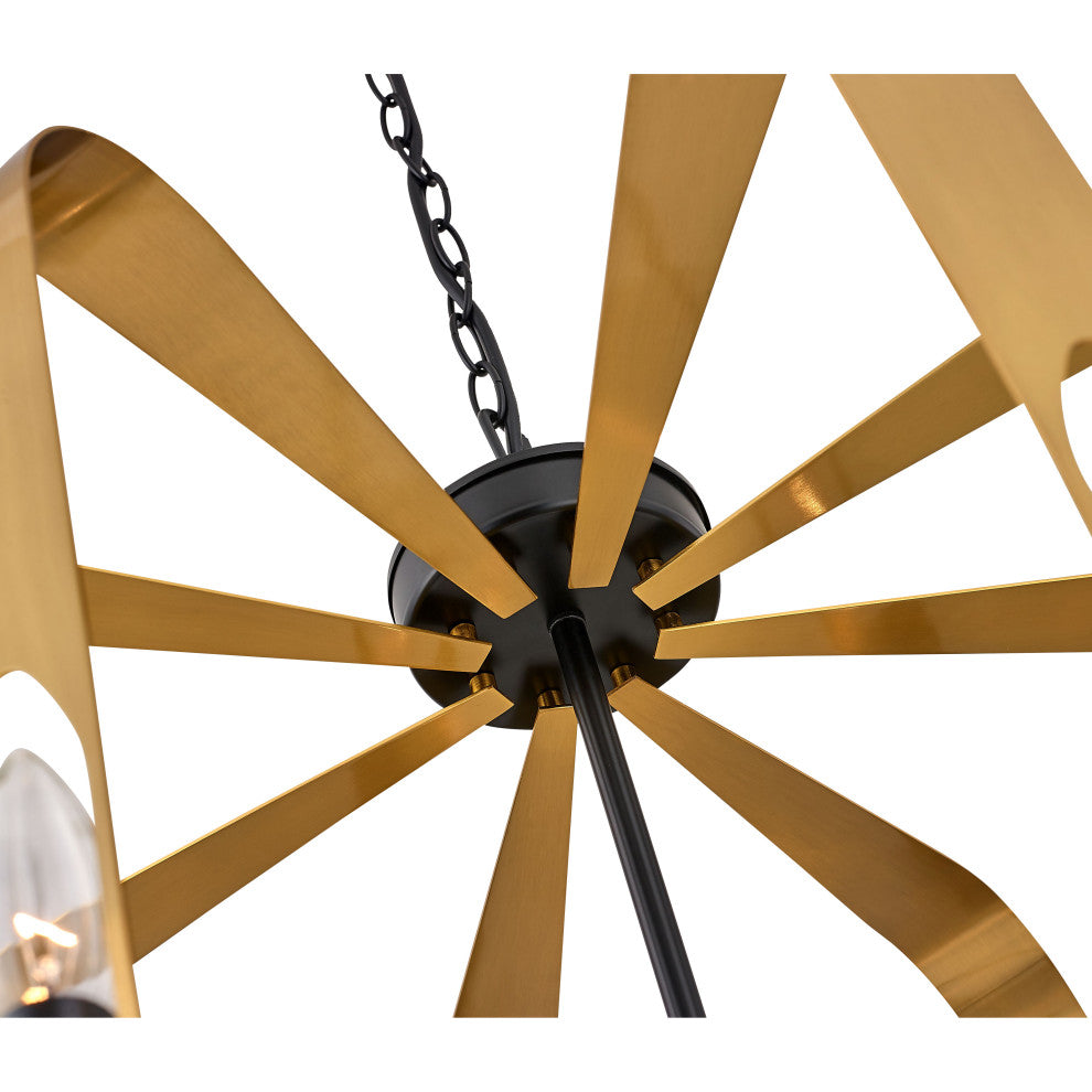 Vanity Art 8-Light Lantern Geometric Chandelier