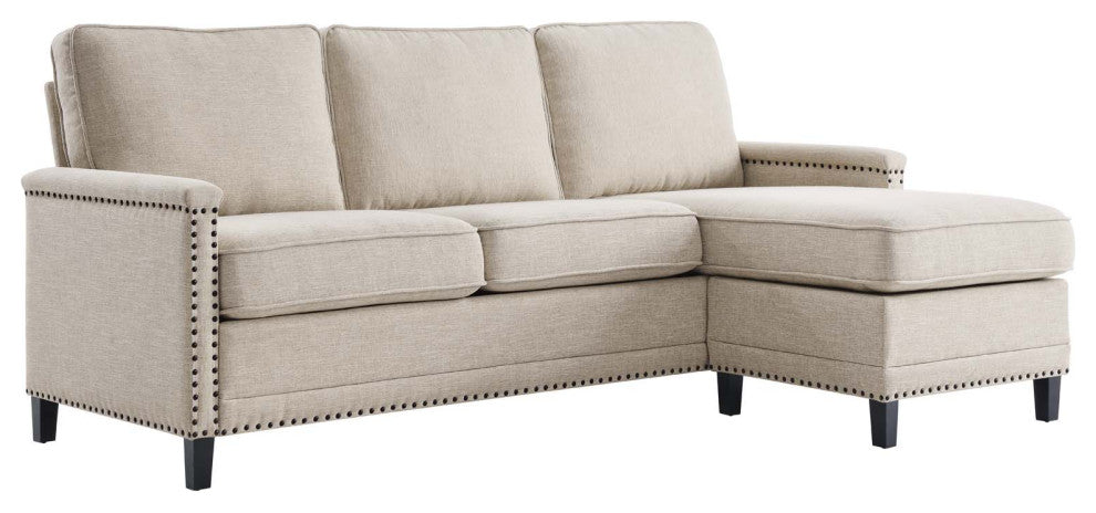 Sofa, Fabric, Beige, Modern, Living Lounge Room Hotel Lobby Hospitality