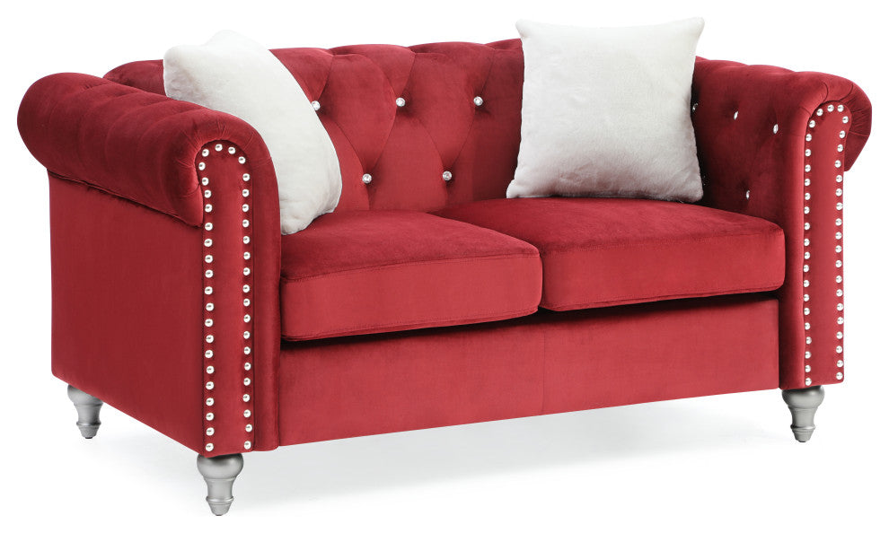 Raisa Loveseat, Burgundy