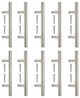 Mascot Hardware 3" Center Solid Steel Bar Pull , Satin Nickel Finish - Set of 10
