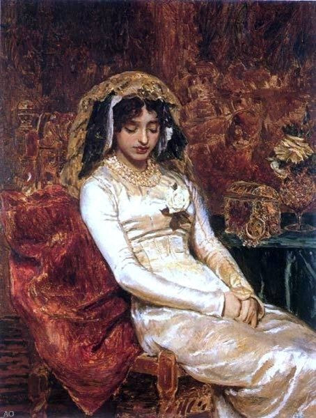 Antonio Munoz Degrain Mujer Sentada, 21"x28" Wall Decal Print
