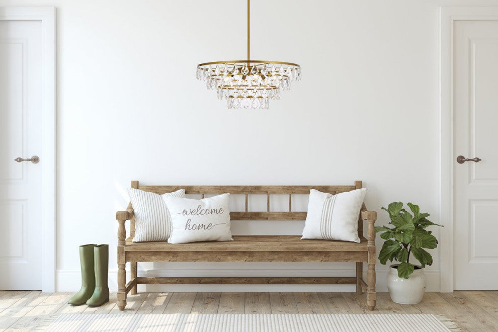 Evan 24" Pendant, Brass