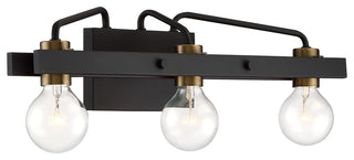 Ravella 3 Light Bath, Black, Small