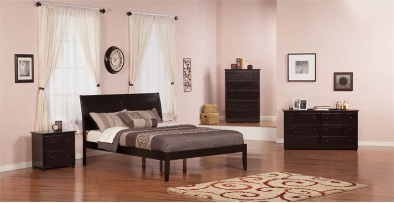 Portland Open Foot Bed, Espresso, Queen