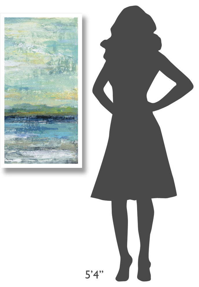 "Calm Lake Panel III" Digital Paper Print by Silvia Vassileva, 20"x38"