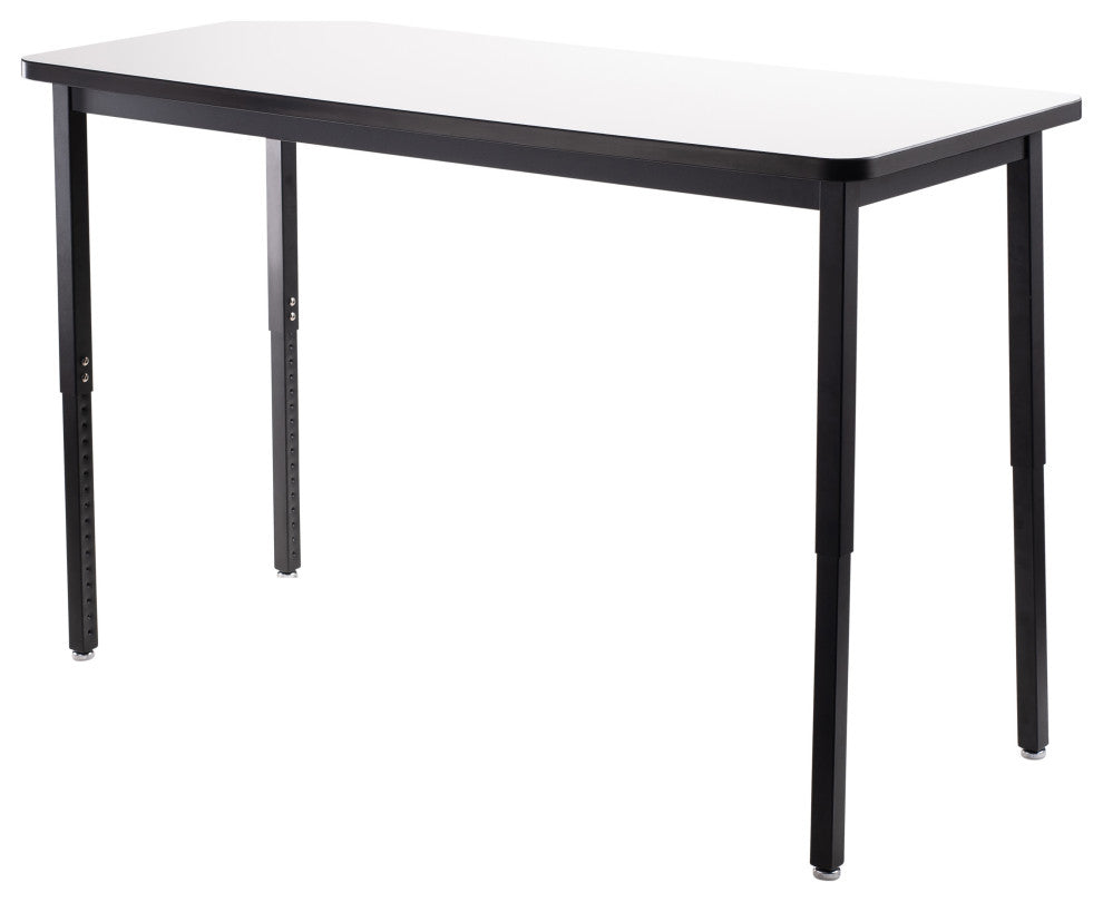 NPS Heavy Duty Height Adjustable Steel Table, 30 X 72, Whiteboard Top