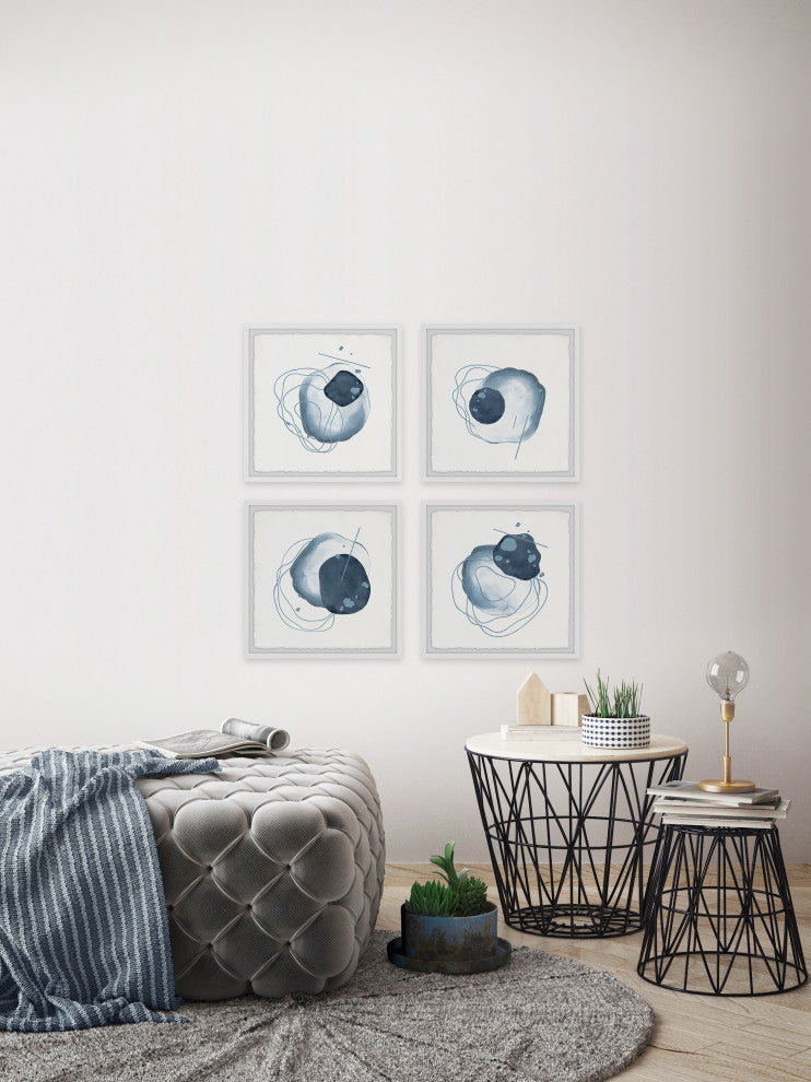 Bottom Border Quadriptych, Set of 4, 32x32 Panels