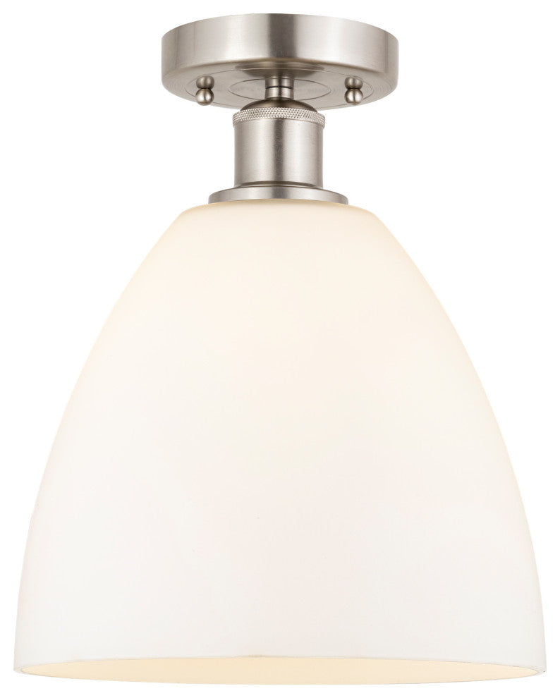 Innovations 616-1F-SN-GBD-91 1 Light Semi-Flush Mount, Brushed Satin Nickel