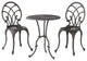 GDF Studio 3-Piece Andover Outdoor Copper Cast Aluminum Bistro Set