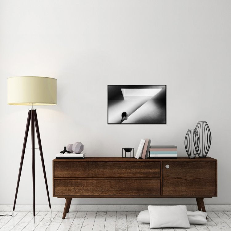 "Curiozity" Framed Canvas Giclee by Laura Mexia, 31x21"
