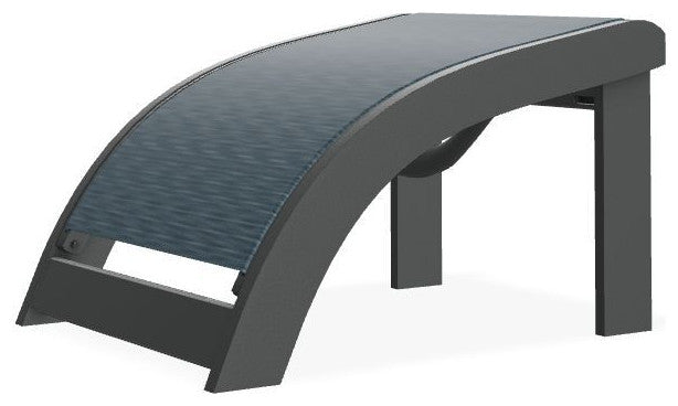 Adirondack Sling Outdoor Ottoman, Nimbus Ocean/Graphite
